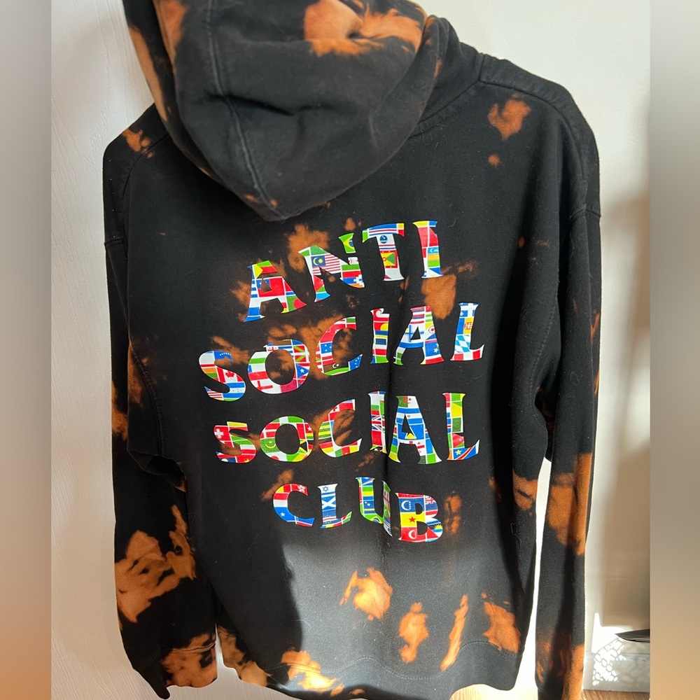 Anti social social club sweater tie dye size medium